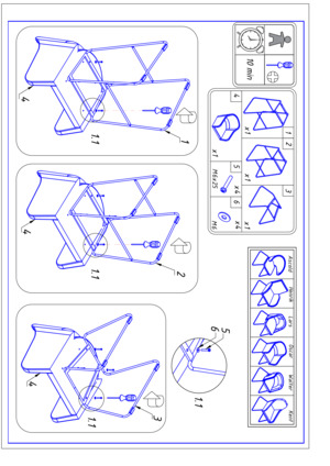 R-Home Lars Линк Блю Арт/Золото — Инструкция по сборке