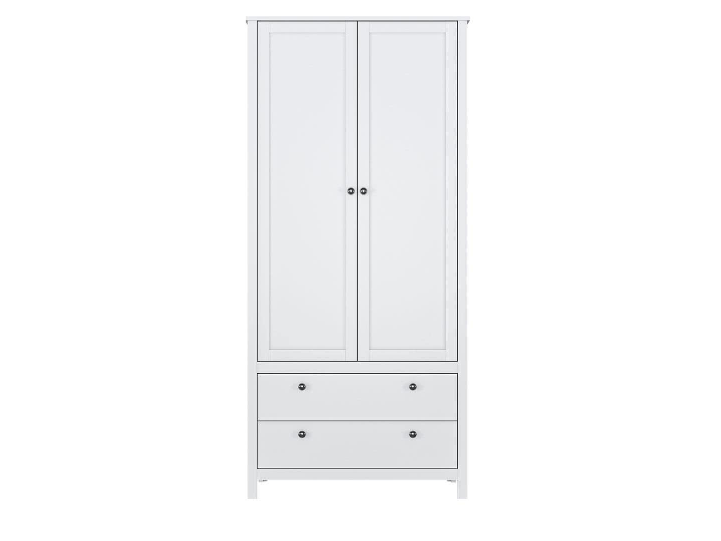 Шкаф BRW Ewa SZF2D2S/90 в светлом цвете с двумя дверцами и двумя ящиками