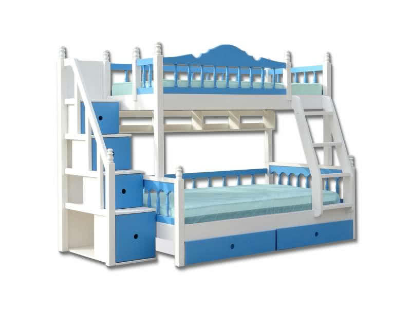 Кровать Велес-Арт Аврора 2х ярусная, Двухъярусные кровати Велес-Арт, деревянные, современный стиль, с полками, с ящиками, белый