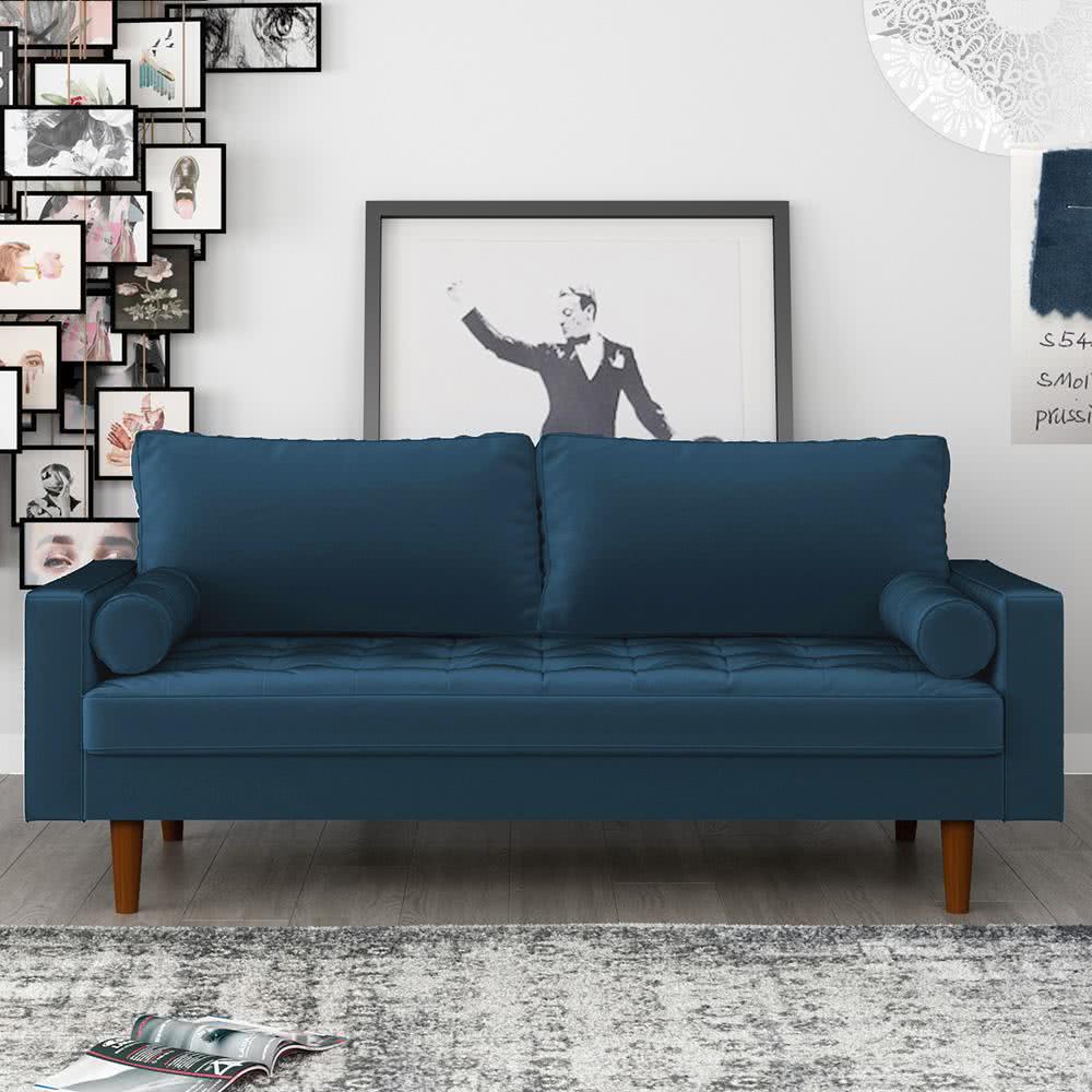 Диван Bradexhome Scott трехместный синий, Диваны Bradexhome, мягкие, современный стиль, скандинавский стиль, синий