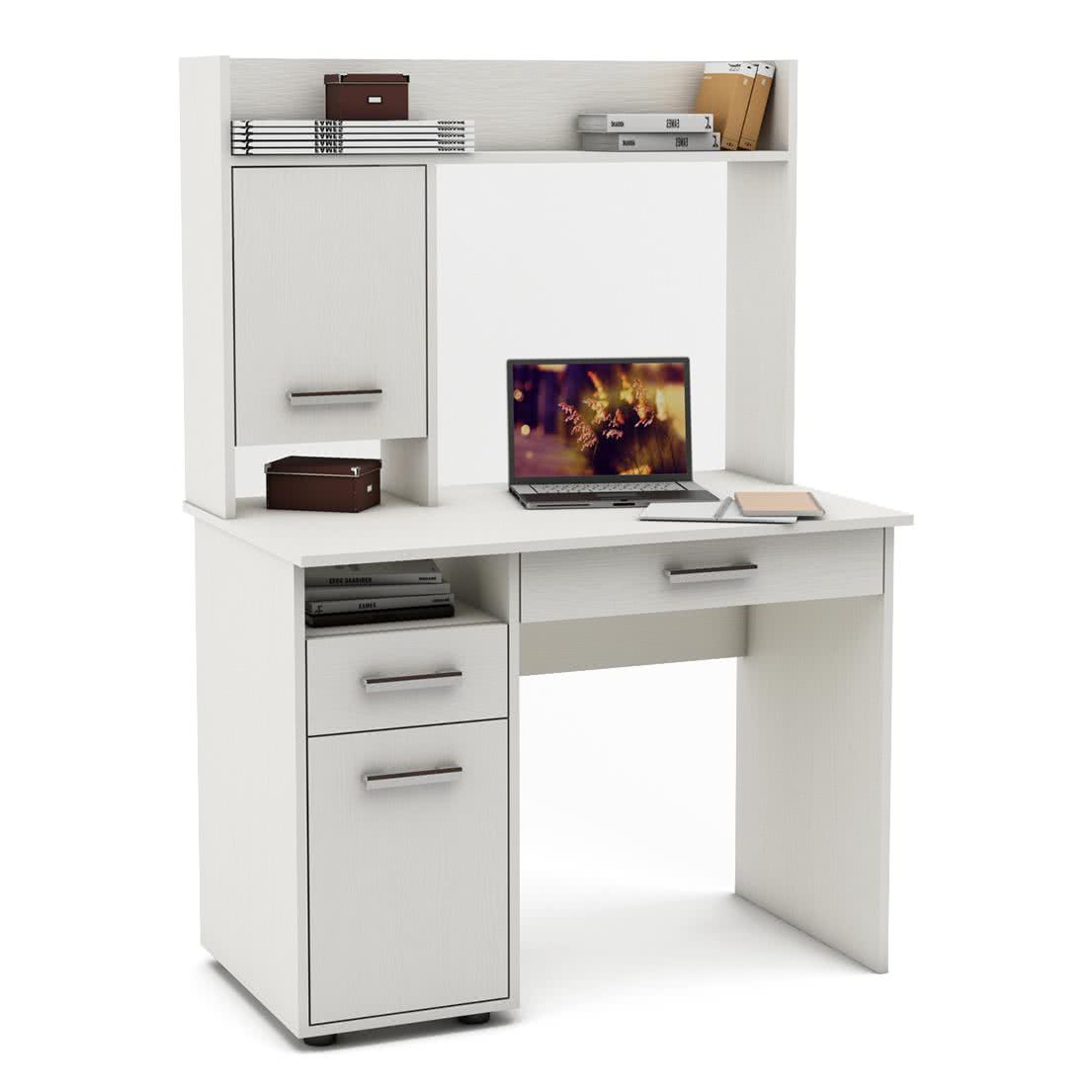 Стол ВМФ Остин-10Я письменный, Столы письменные ВМФ, современный стиль, с ящиками, белый