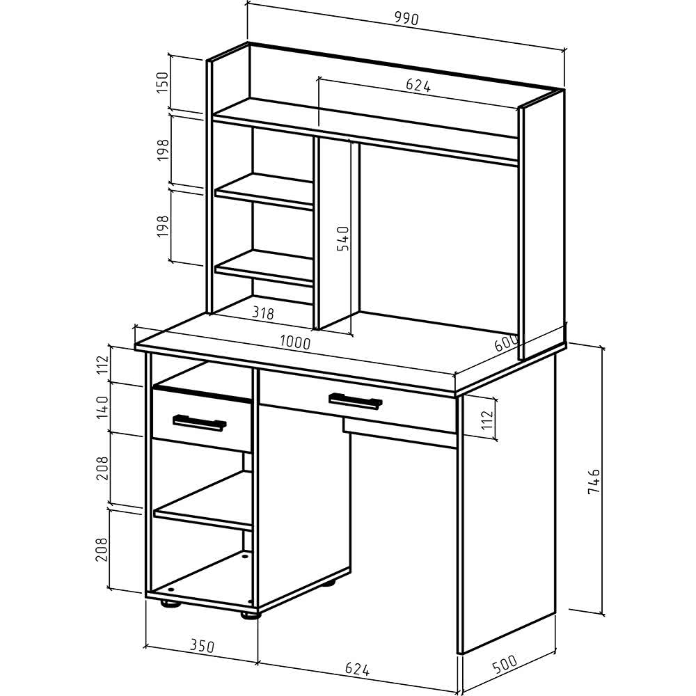 Стол МФ Мастер Остин-10Я письменный