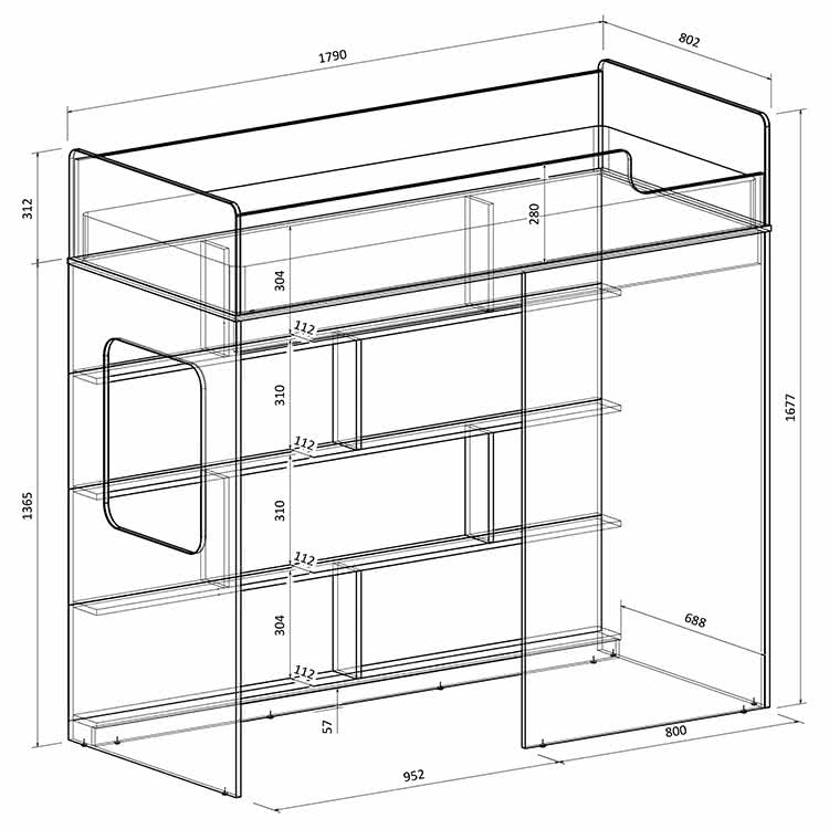 Кровать Легенда CC603-606 двухъясная