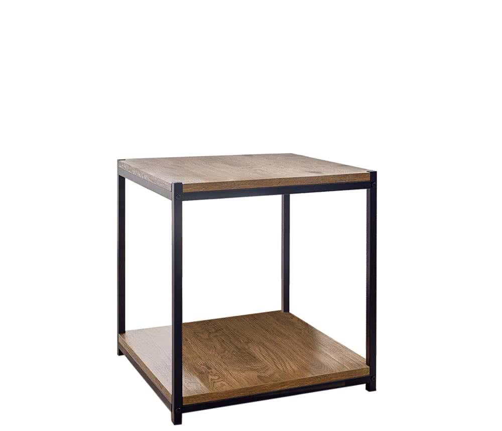Тумба Бёркли Francesco Rossi с чёрным металлическим каркасом и двумя полками из массива сосны