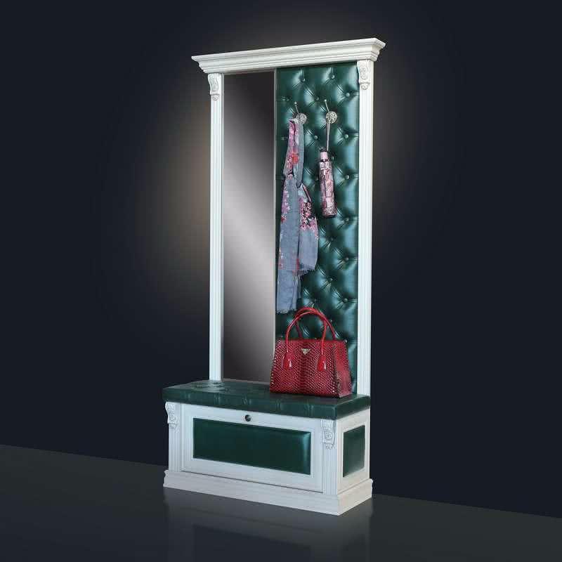 Вешалка Благо Б 5.8-4 с обувницей и зеркалом карамель