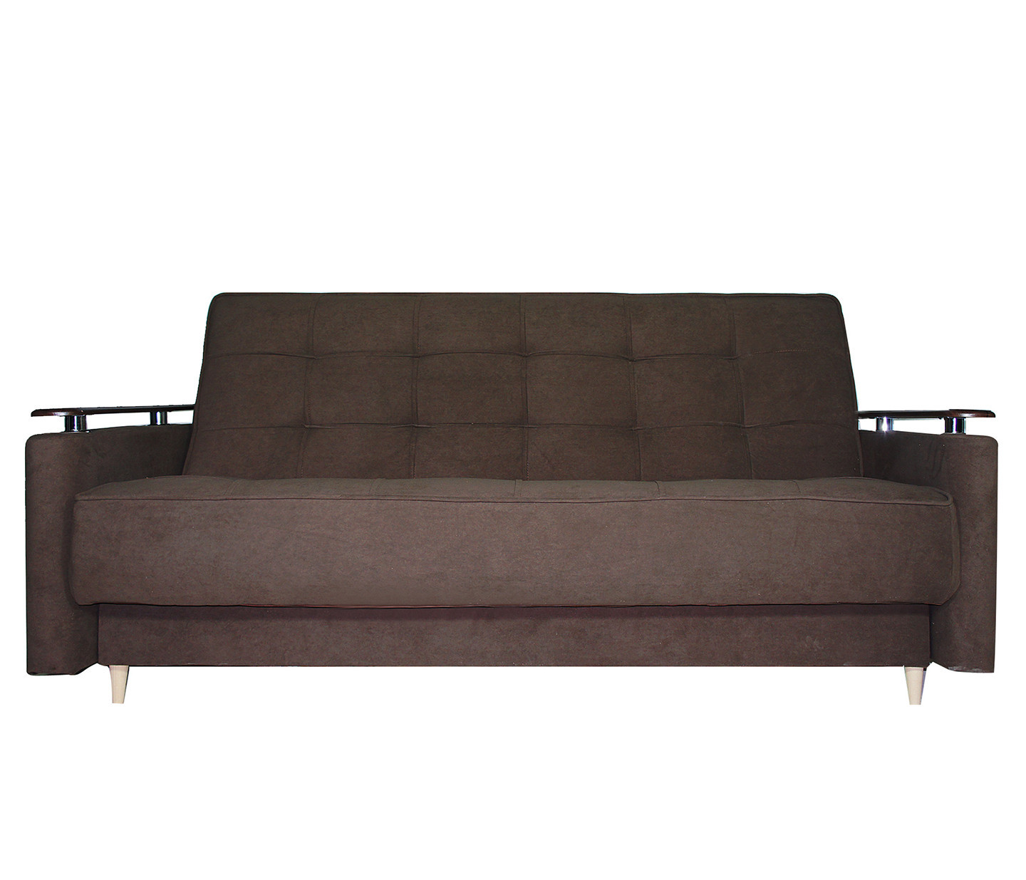 Диван София FotoDivan прямой, велюровая обивка, деревянные накладки, современный стиль