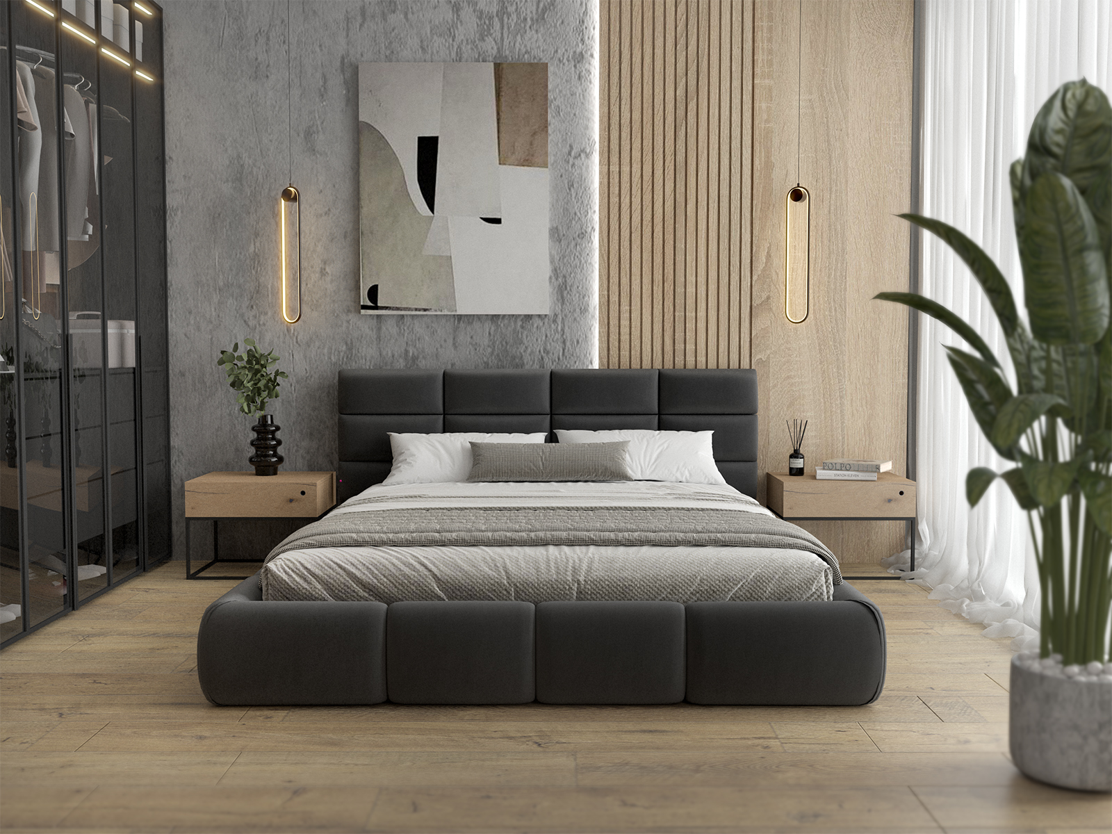 Кровать Меллибел Лайн релакс, Кровати Меллибел с основанием, мягкие, современный стиль, белый