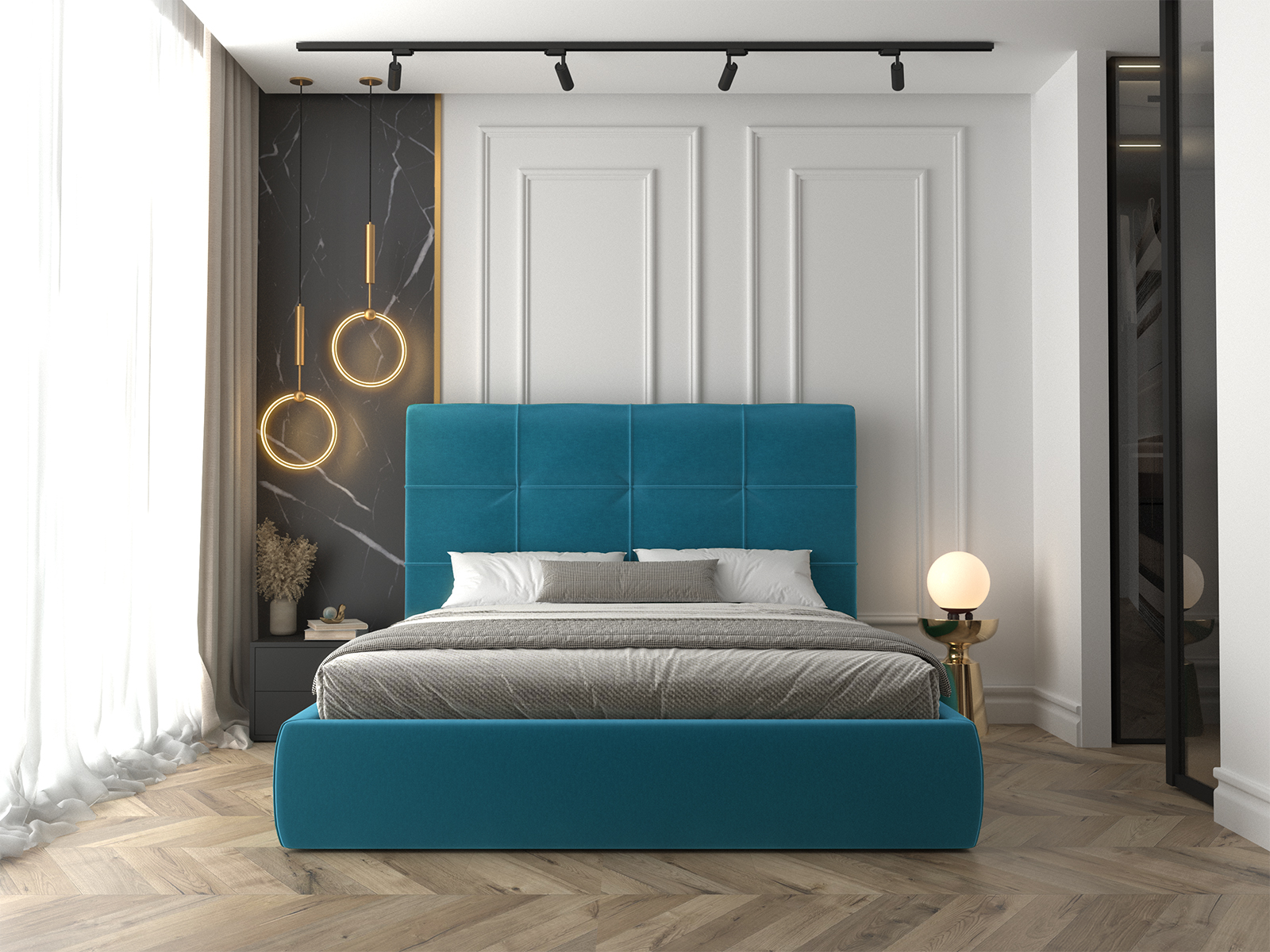 Кровать Меллибел Реста с ПМ, Кровати Меллибел с основанием, мягкие, современный стиль, белый