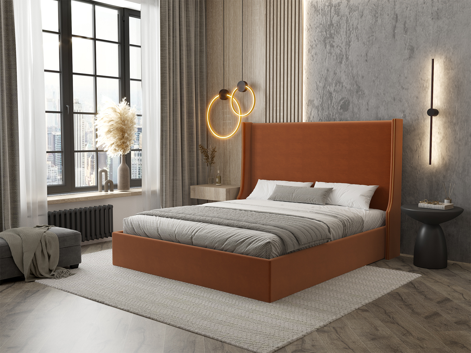 Кровать Меллибел Стил с ПМ, Кровати Меллибел с основанием, мягкие, современный стиль, белый