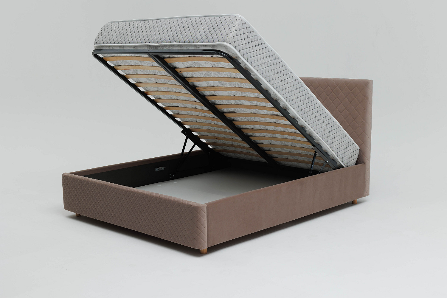 Кровать Galaxy ПМ с открытым подъёмным механизмом и вместительным коробом для хранения