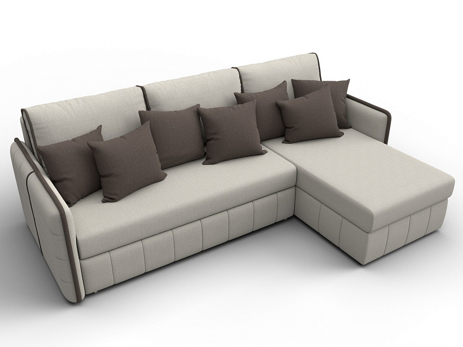 Диван угловой Лига Диванов Лига-078, Угловые диваны Лига Диванов, угловые, современный стиль, с ящиками, серый