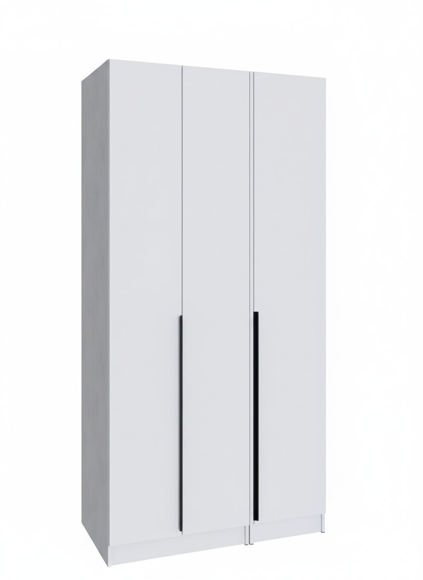 Шкаф Domani Мадрид белый комплект 2 с современным фасадом и длинными ручками