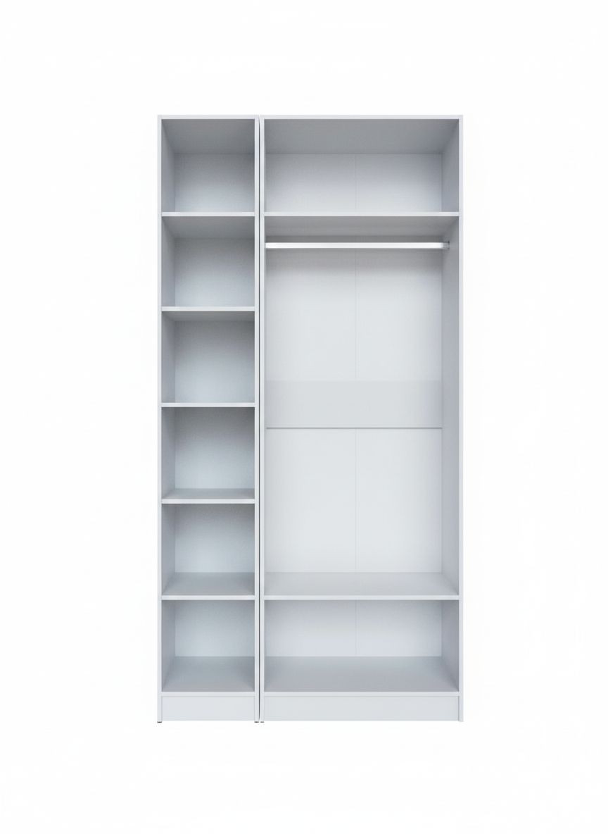 Внутреннее наполнение шкафа Domani Мадрид белый комплект 2 с полками и штангой