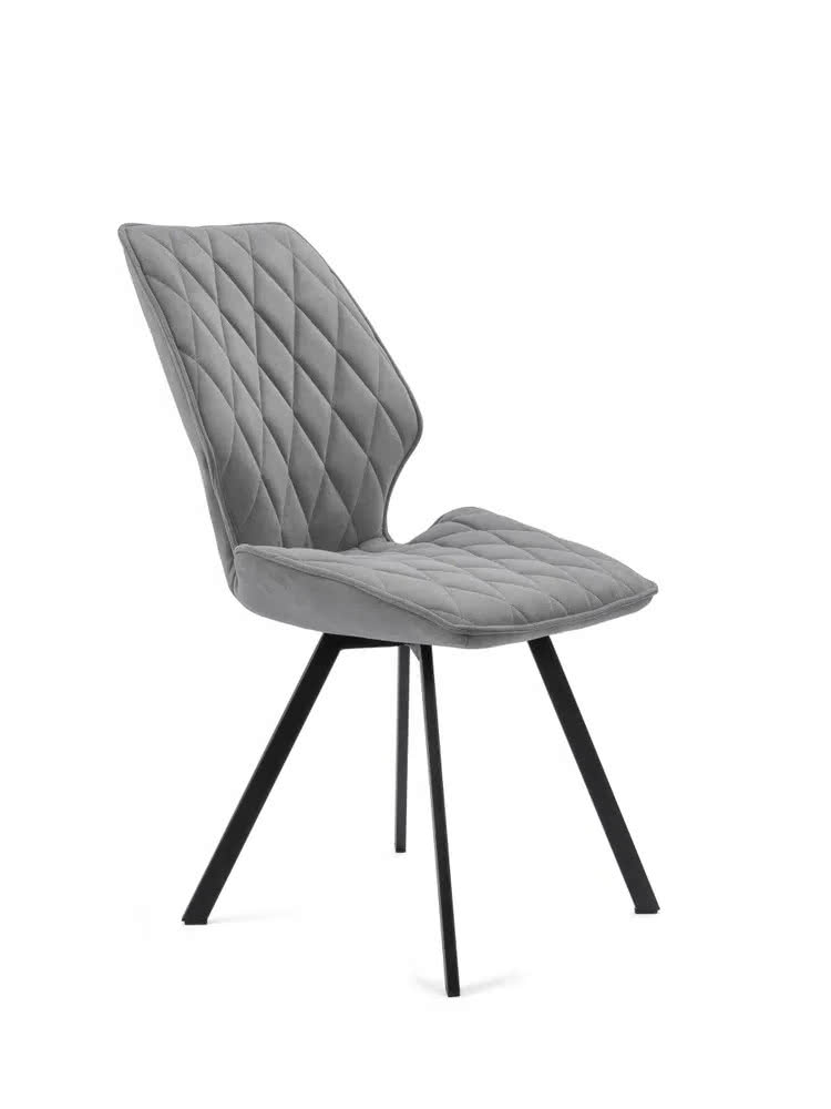 Стул Система мебели Ч с велюровой обивкой и металлическими ножками в современном стиле