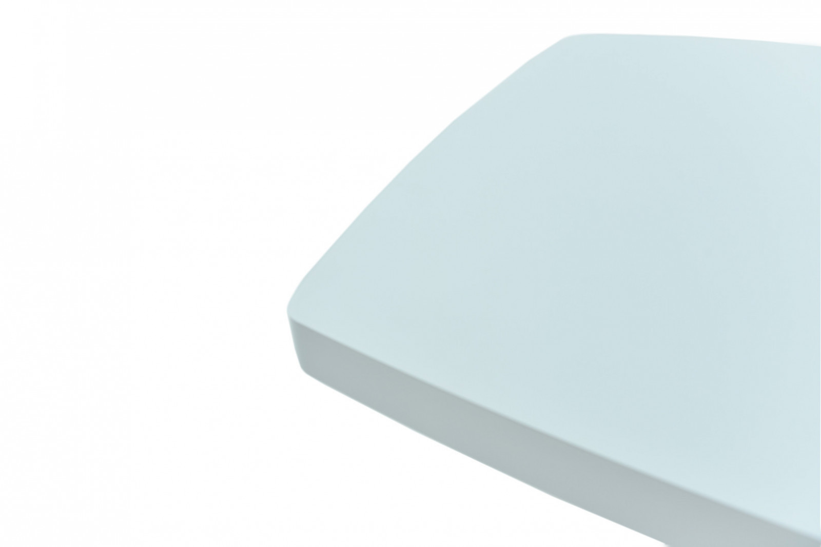 Фрагмент столешницы стола Foggia белого цвета с закругленным углом