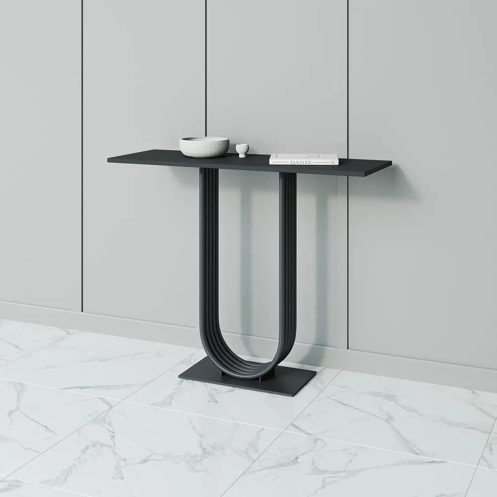 Консольный стол Genglass Arfeo 100х35 см, Журнальные столы Genglass, металлические, современный стиль, белый