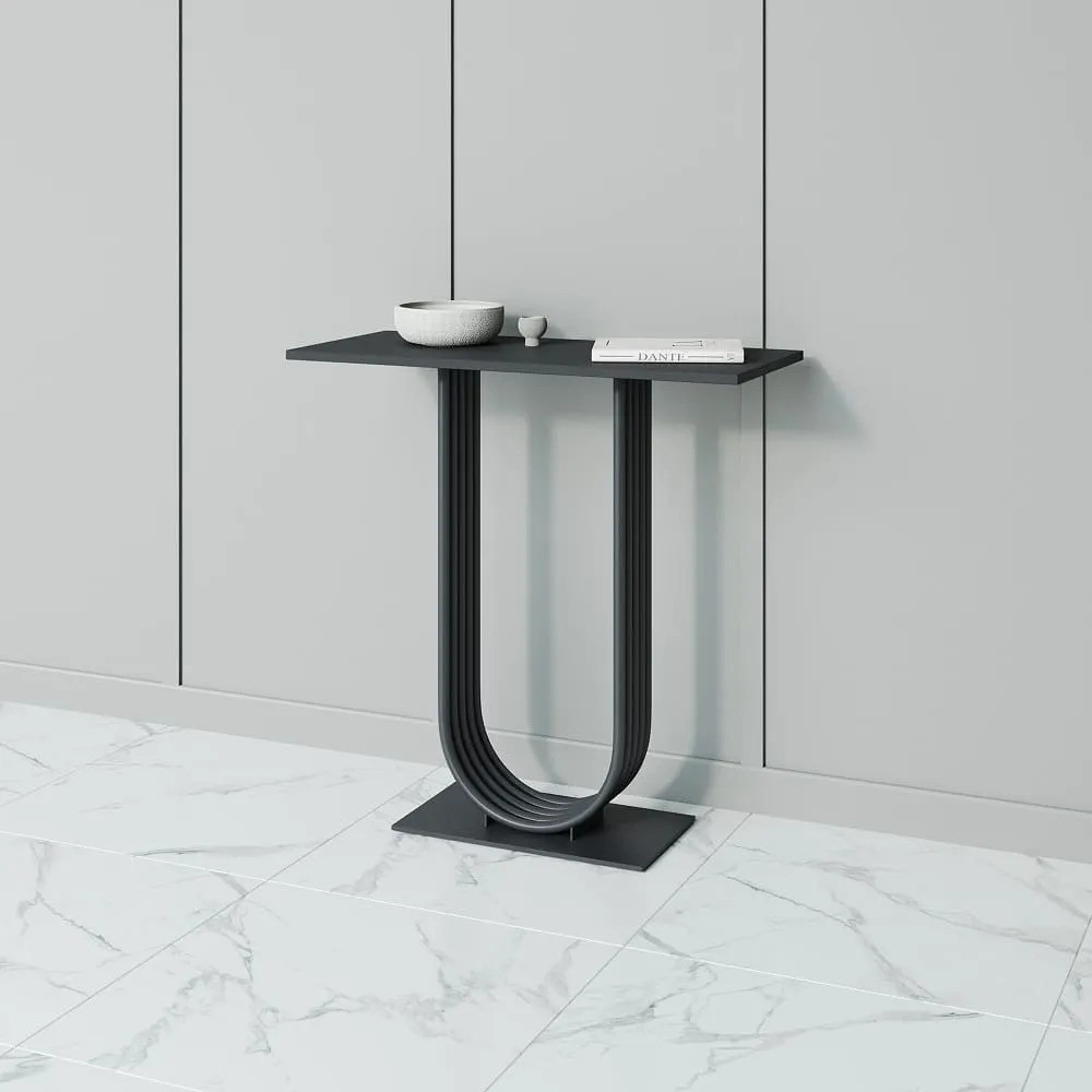 Консольный стол Genglass Arfeo 80х35 см, Журнальные столы Genglass, металлические, современный стиль, белый