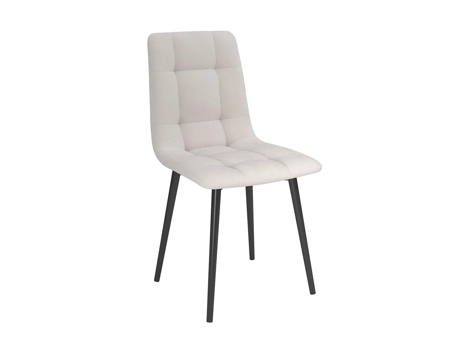 Стул Белла /(велюр тенерифе грей/ металл белый)