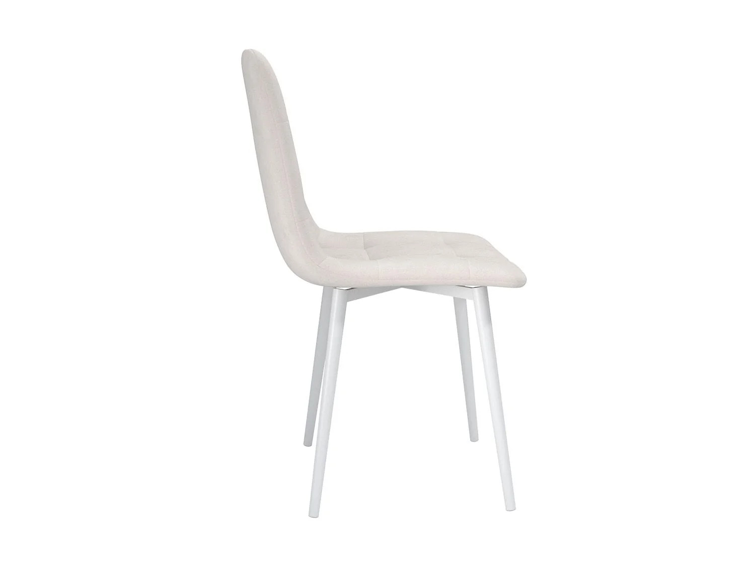 Стул Белла /(велюр тенерифе грей/ металл белый)