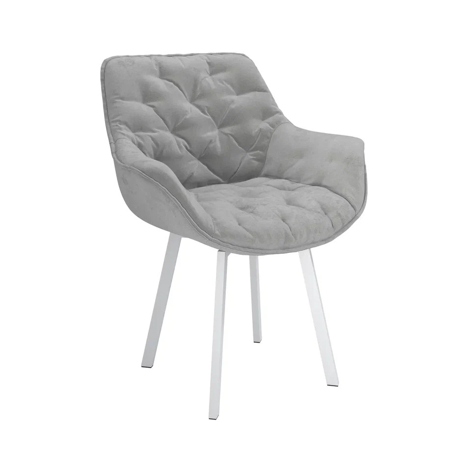 Стул Олимп-Мебель Квинта, Стулья Олимп-Мебель, металлические, мягкие, современный стиль, белый