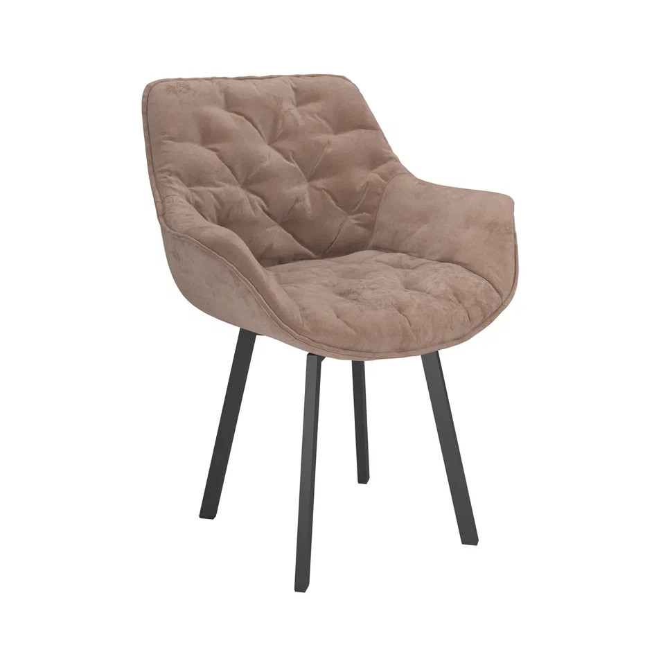 Стул Квинта /(велюр тенерифе грей / металл белый)