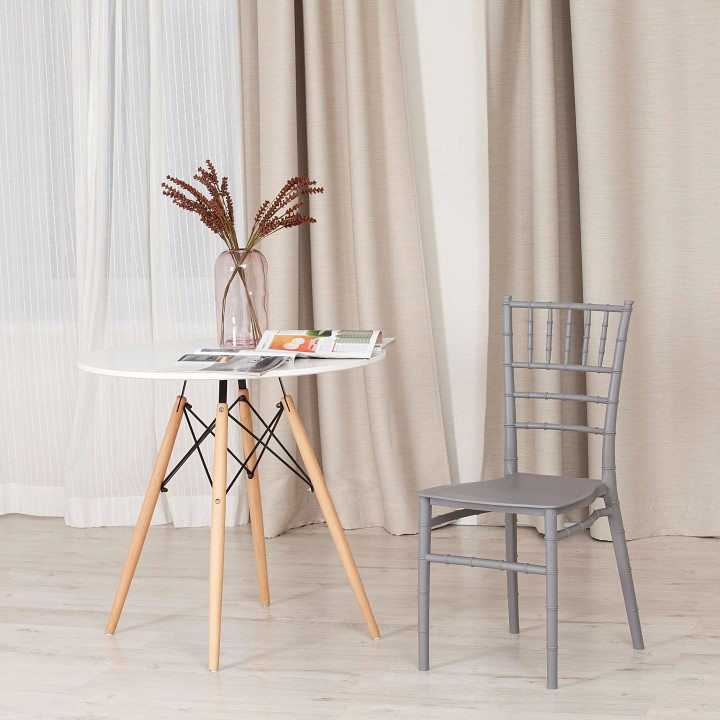 Стул Tetchair Chavari (mod. 101), Стулья и табуреты Tetchair, из пластика, современный стиль, серый
