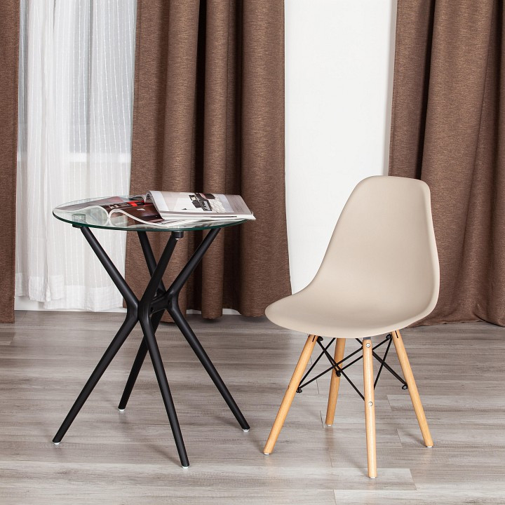 Стул Tetchair Cindy (Eames) (mod. 1801), Стулья и табуреты Tetchair, деревянные, металлические, из пластика, современный стиль, белый