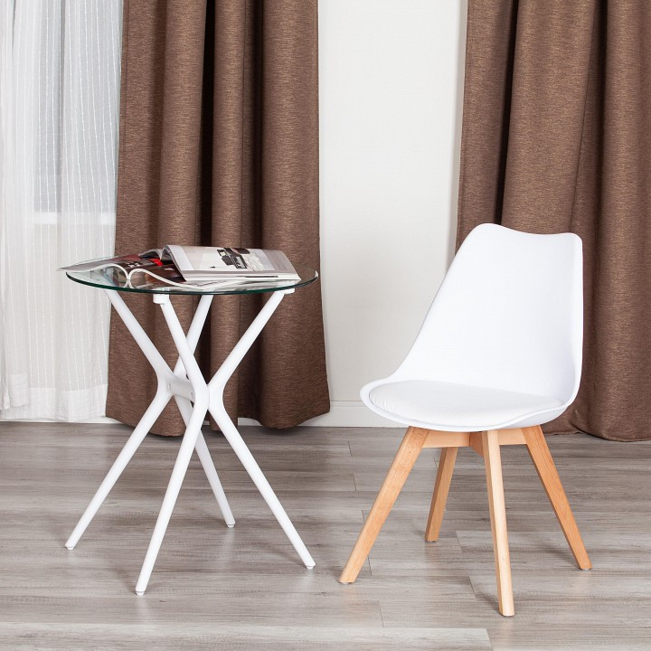 Стул Tetchair Tulip, Стулья и табуреты Tetchair, деревянные, из пластика, мягкие, современный стиль, белый
