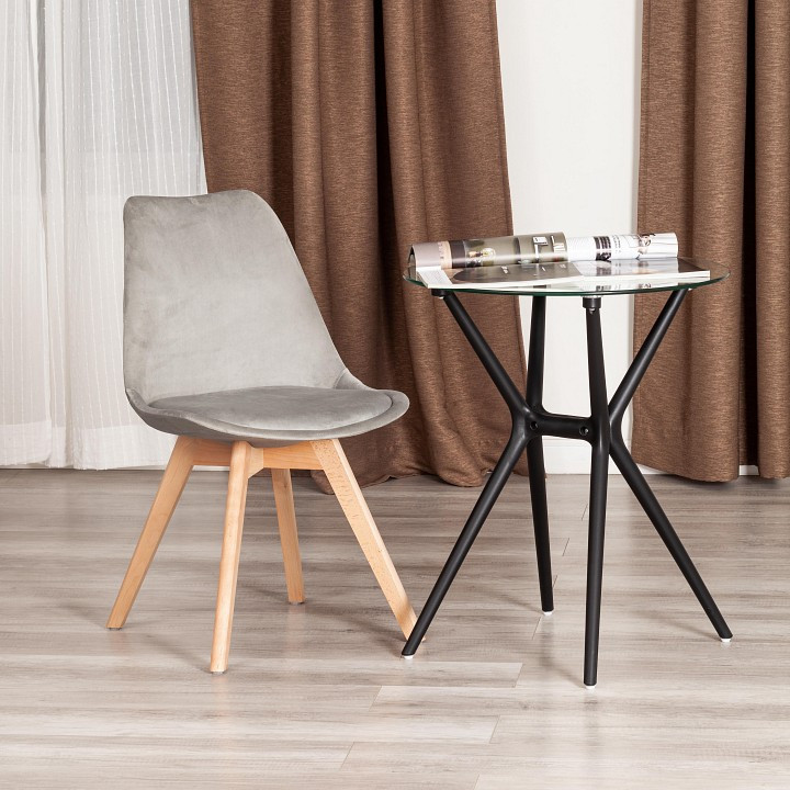 Стул Tetchair Tulip Soft (mod. 053V), Стулья и табуреты Tetchair, деревянные, из пластика, мягкие, современный стиль, серый