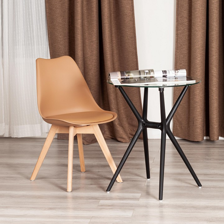 Стул Tetchair Tulip (mod. 73-1), Стулья и табуреты Tetchair, деревянные, из пластика, мягкие, современный стиль, белый