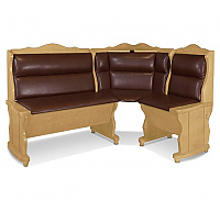 Угловой диван Шале Себастьян с баром (1100 мм) правый (белый, слоновая кость)