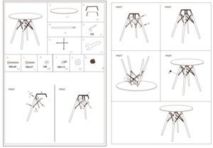 Woodville Table 80 White/Wood � ���������� �� ������