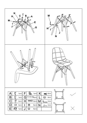 Woodville Kvadro 1 Black/Wood � ���������� �� ������