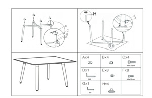 Woodville Table 120 White/Wood � ���������� �� ������