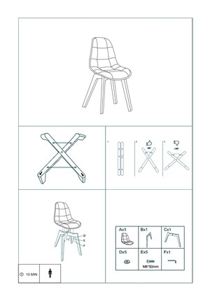 Woodville Filip Dark Gray/Wood � ���������� �� ������