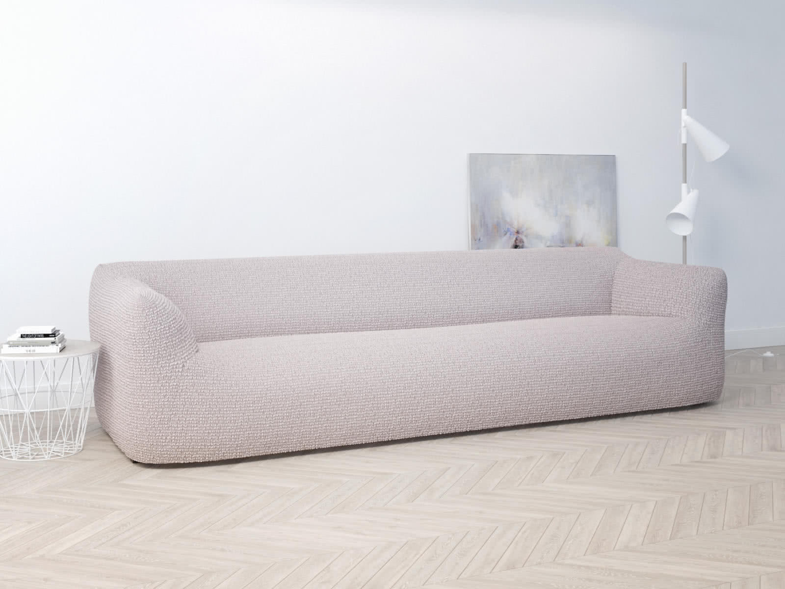 Купить Чехол на четырехместный диван Dreamline 230-310 см, бледно-розовый бледно-розовый недорого в интернет-магазине