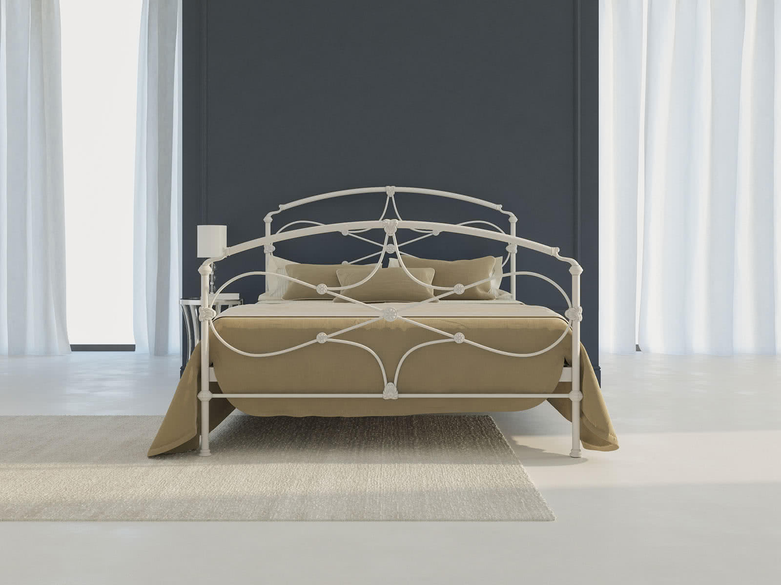 Кровать Dream Master Laiza (2 спинки) 90 х 190 см Белый глянцевый