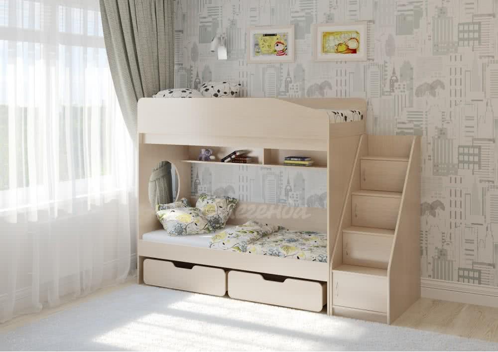 Купить кровать Легенда Кровать Легенда 10.3 двухъярусная, венге светлый венге светлый дешево на официальном сайте