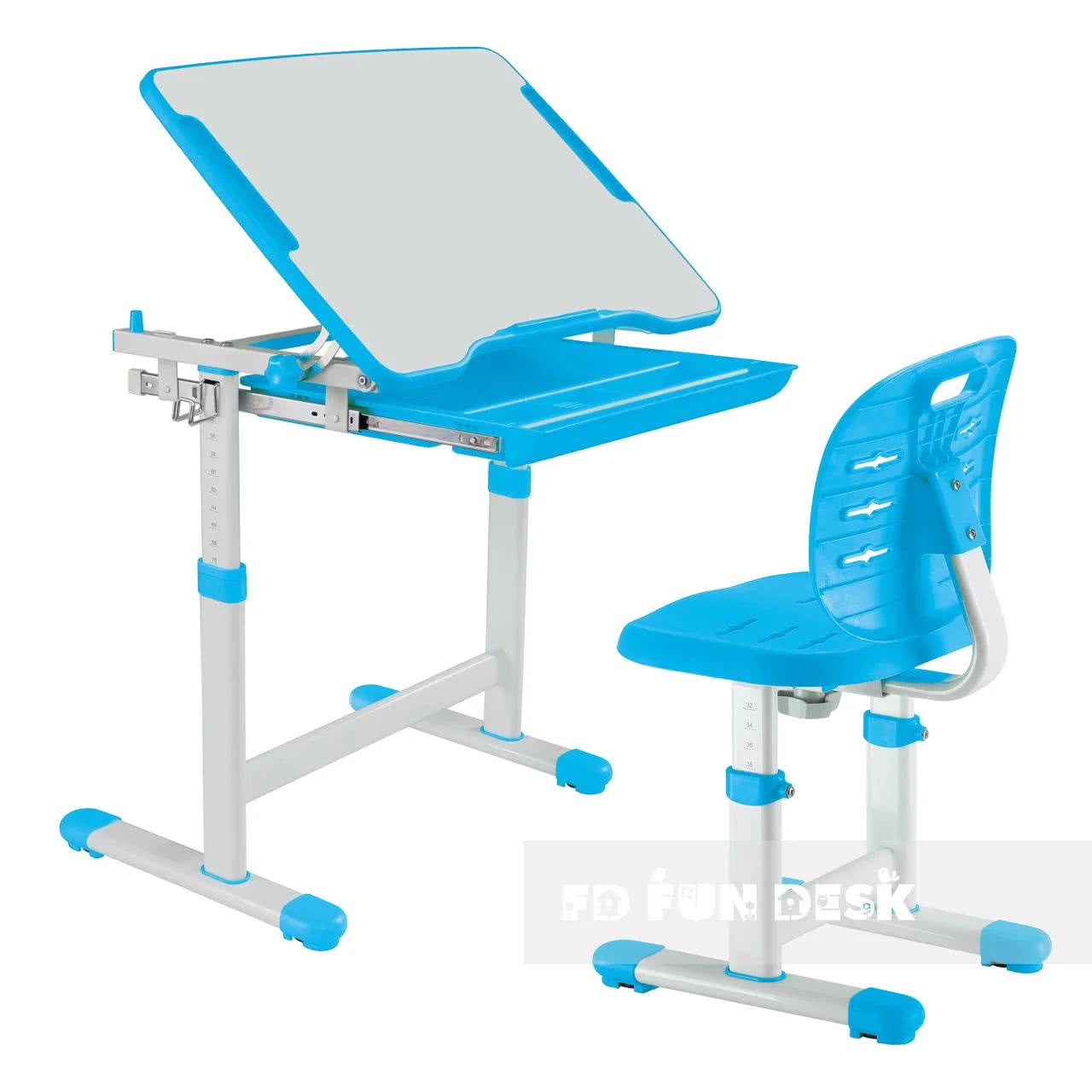 Парта и стул FunDesk Piccolino III blue