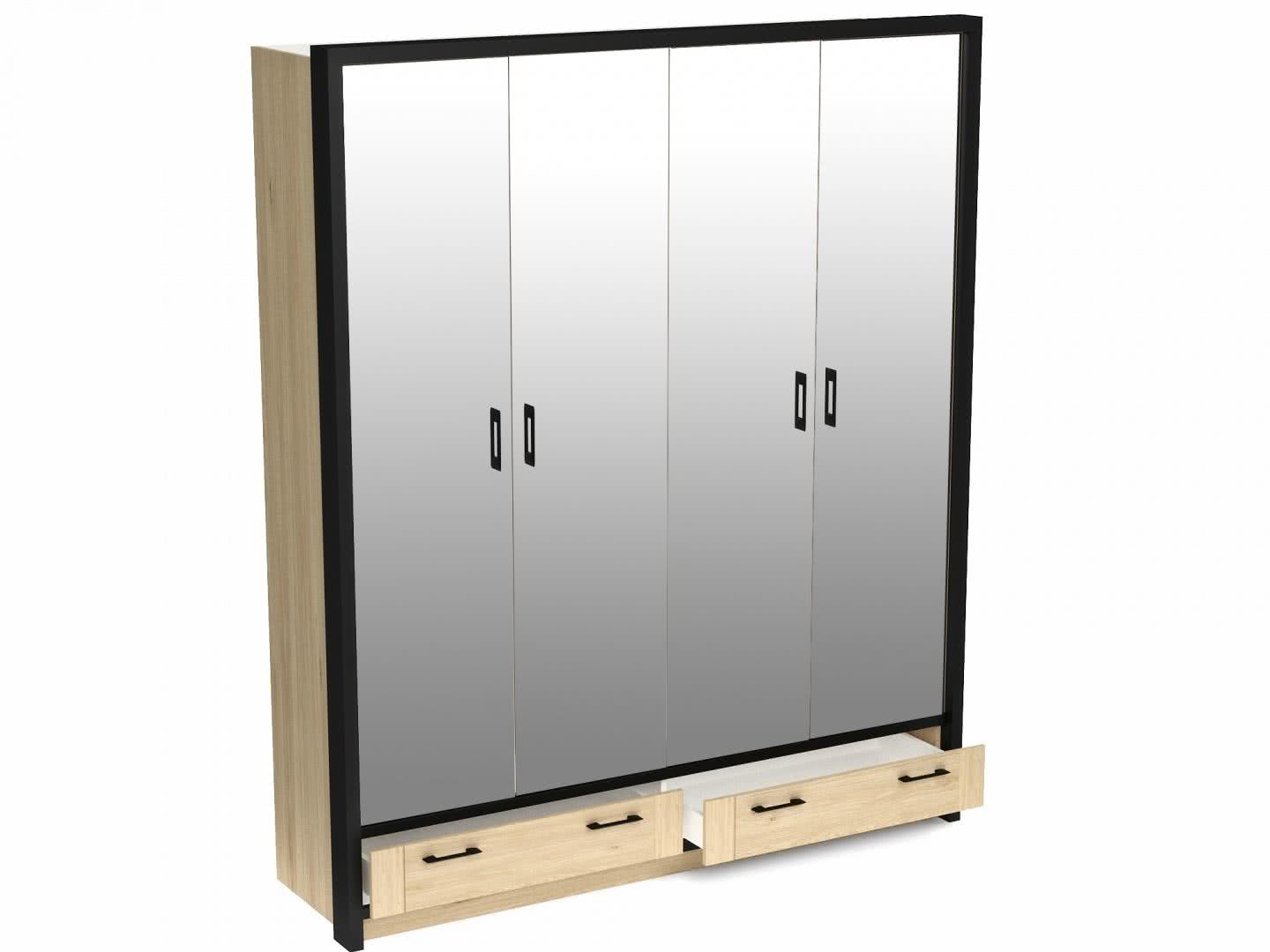 Купить Шкаф 4-х дверный СБК Бостон недорого в интернет-магазине