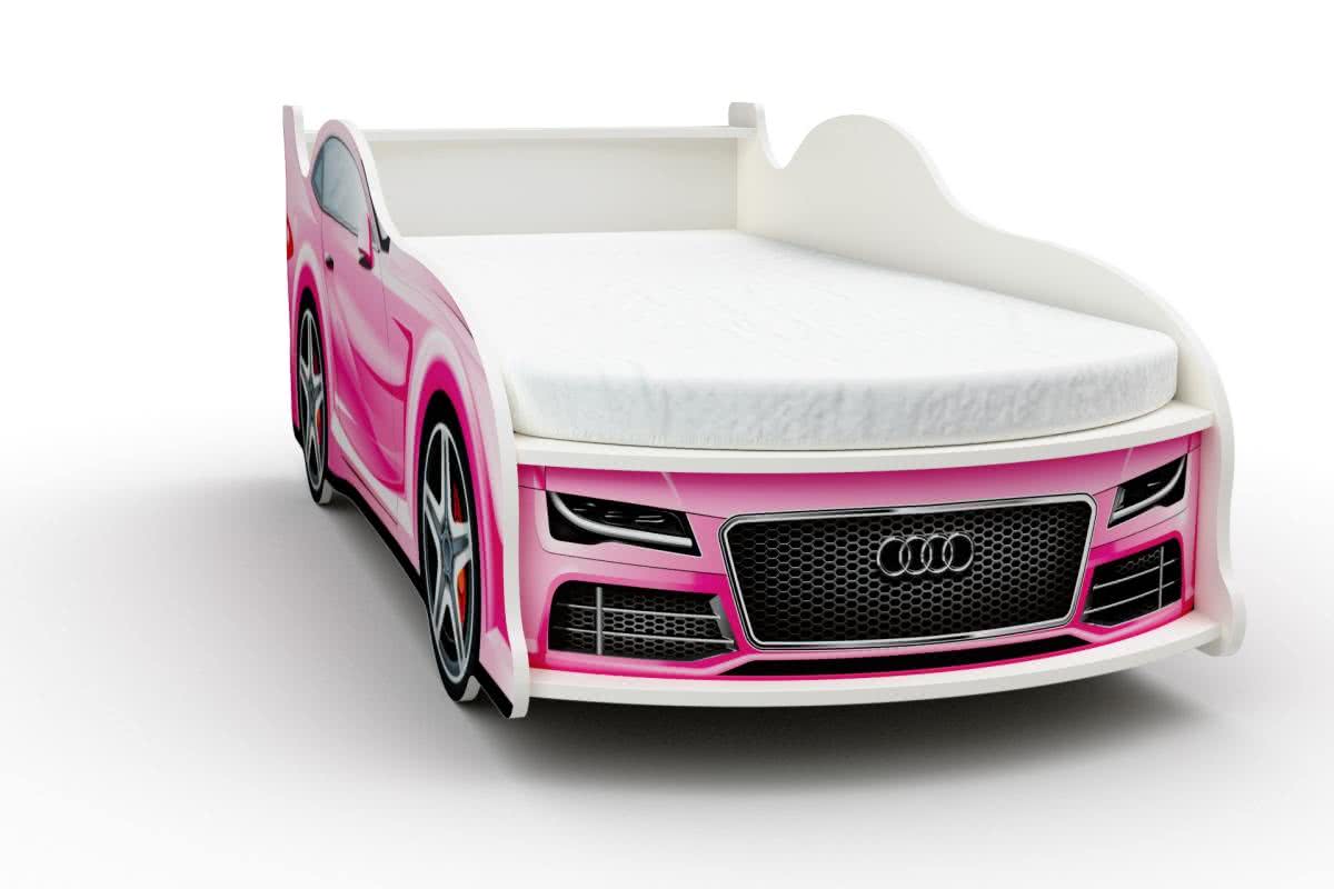 Кровать-машинка Ауди мини с матрасом Бети хлопок розовый рейтинг и отзывы — какой выбрать?