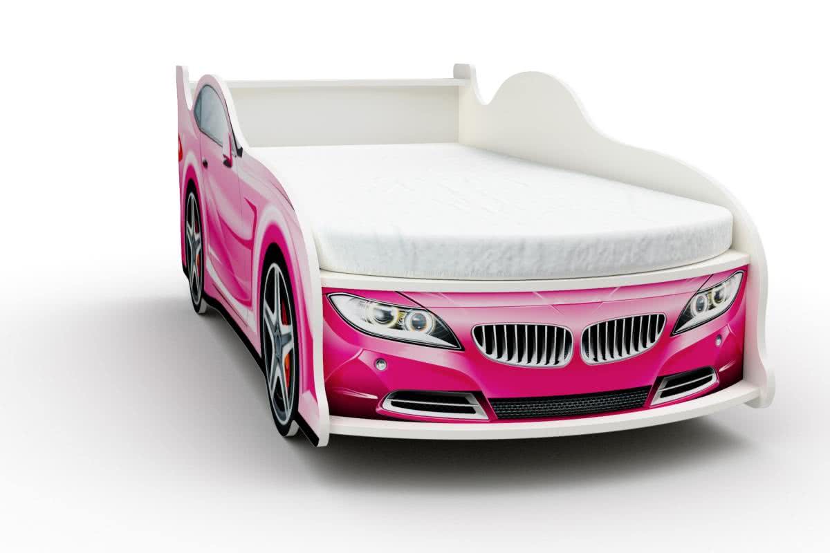 Кровать-машинка БМВ мини с матрасом Бети хлопок розовый рейтинг и отзывы — какой выбрать?