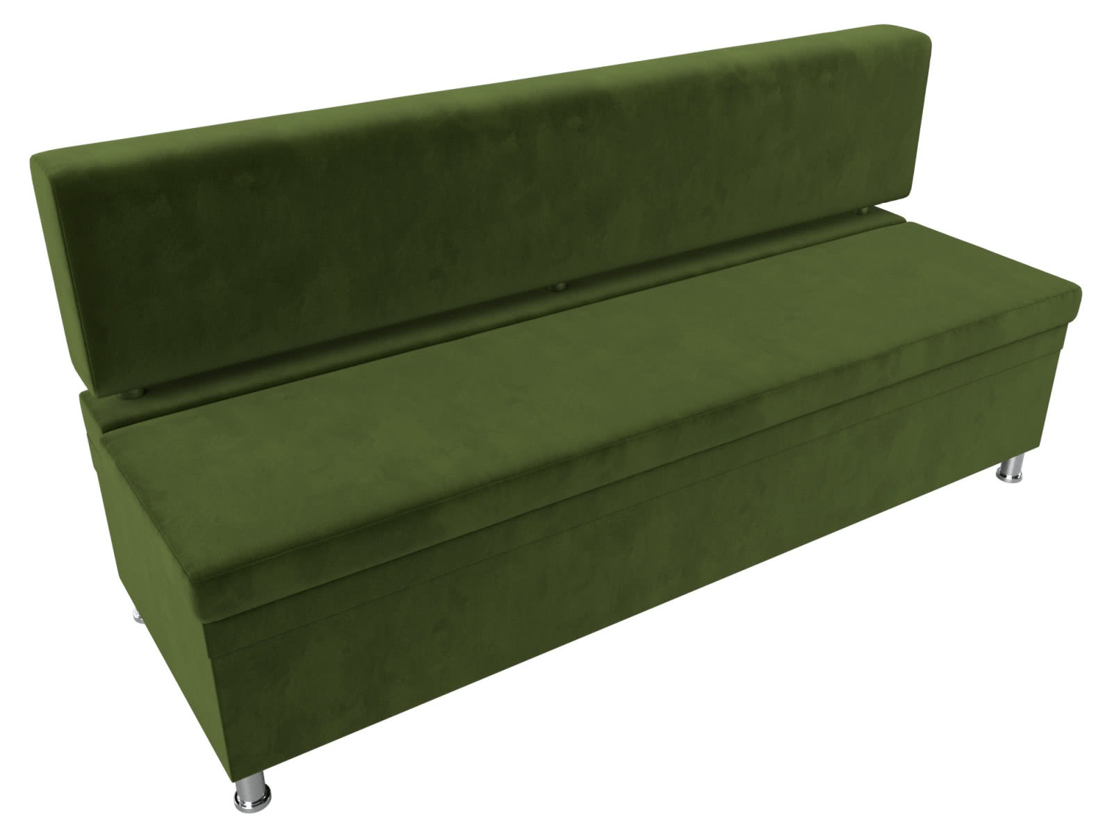Кухонный прямой диван Лига Диванов Стайл зеленый/микровельвет