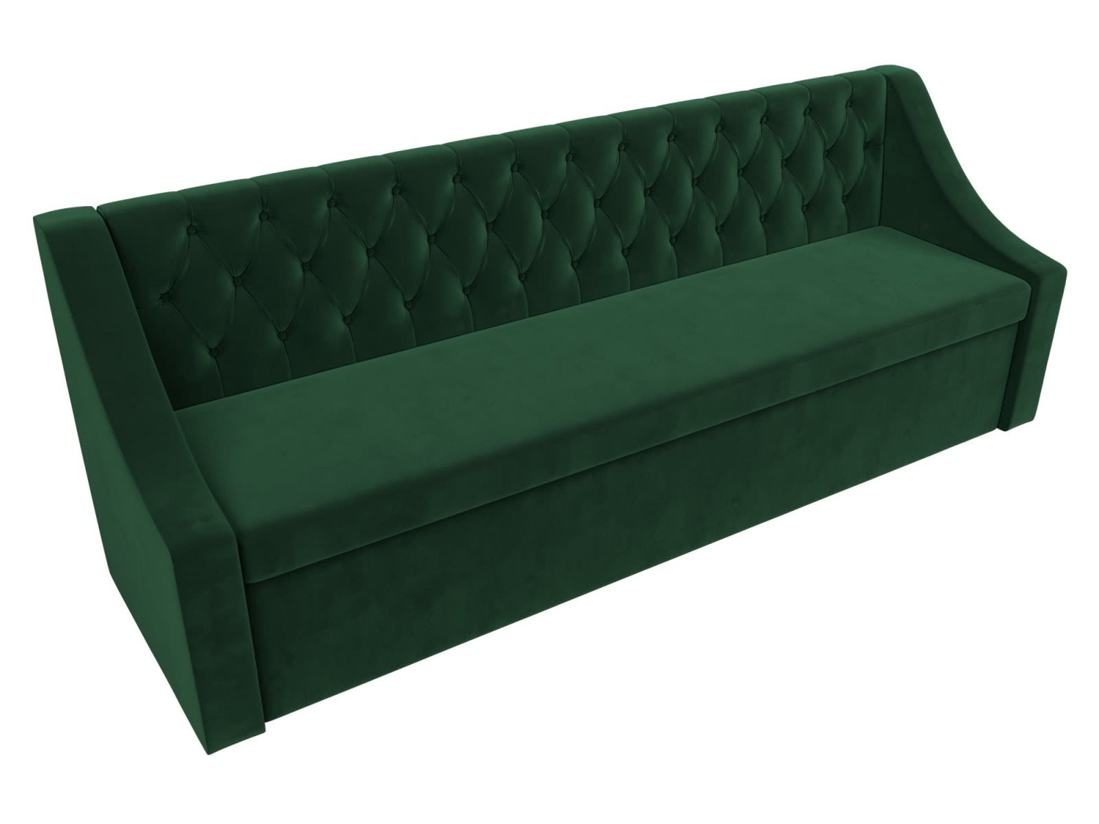 Кухонный прямой диван Лига Диванов Мерлин зеленый/велюр от производителя — цены фабрики, доставка