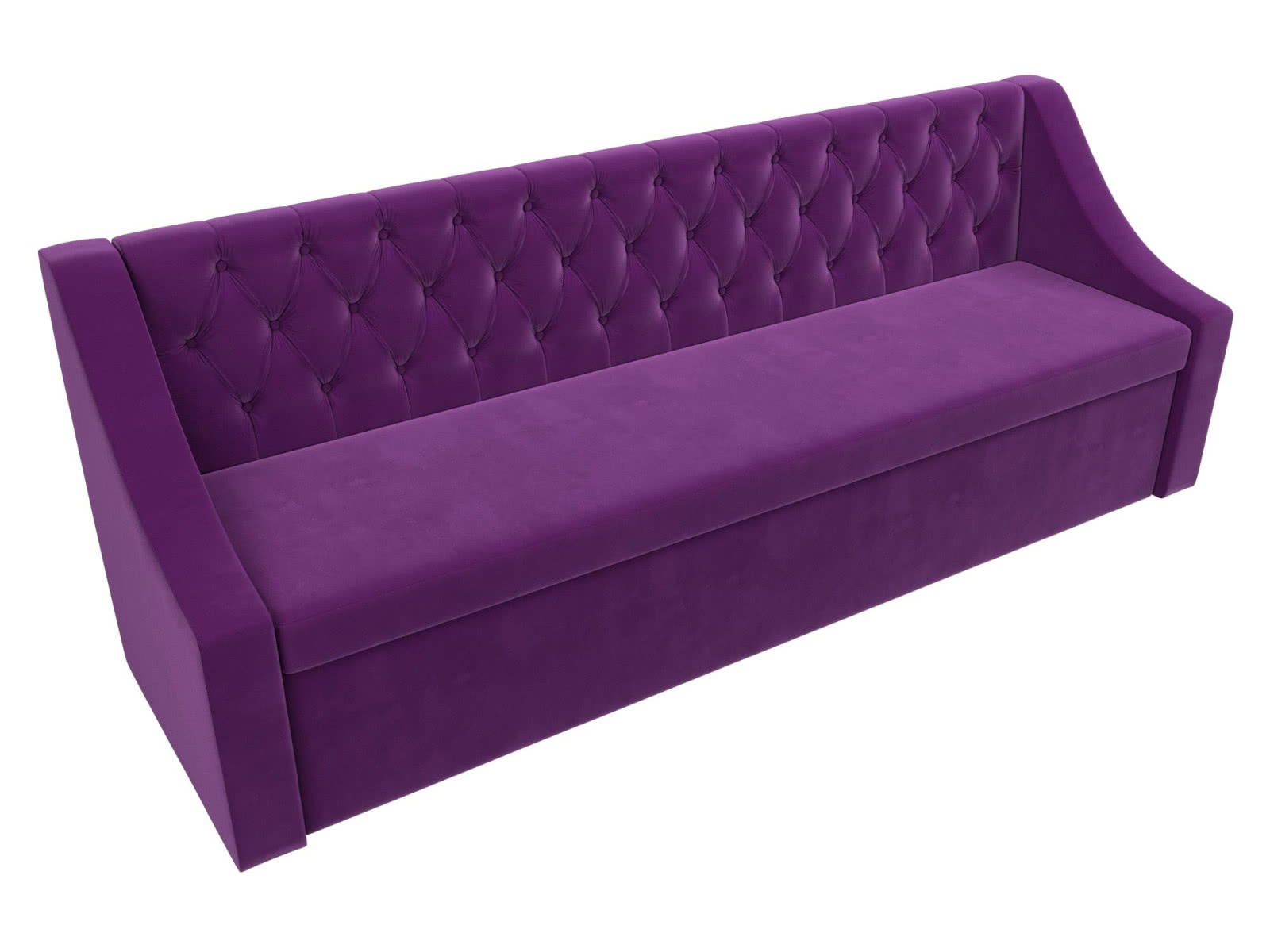 Кухонный прямой диван Лига Диванов Мерлин фиолетовый/микровельвет