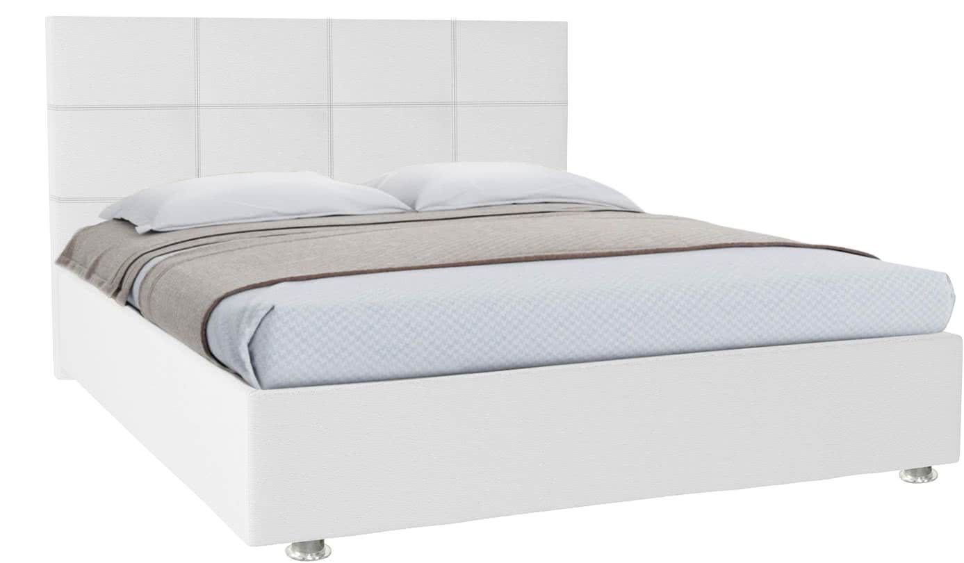 Купить кровать Promtex Кровать Promtex Атнес, Liker white (экокожа) 110 х 200 см Liker white (экокожа) дешево на официальном сайте