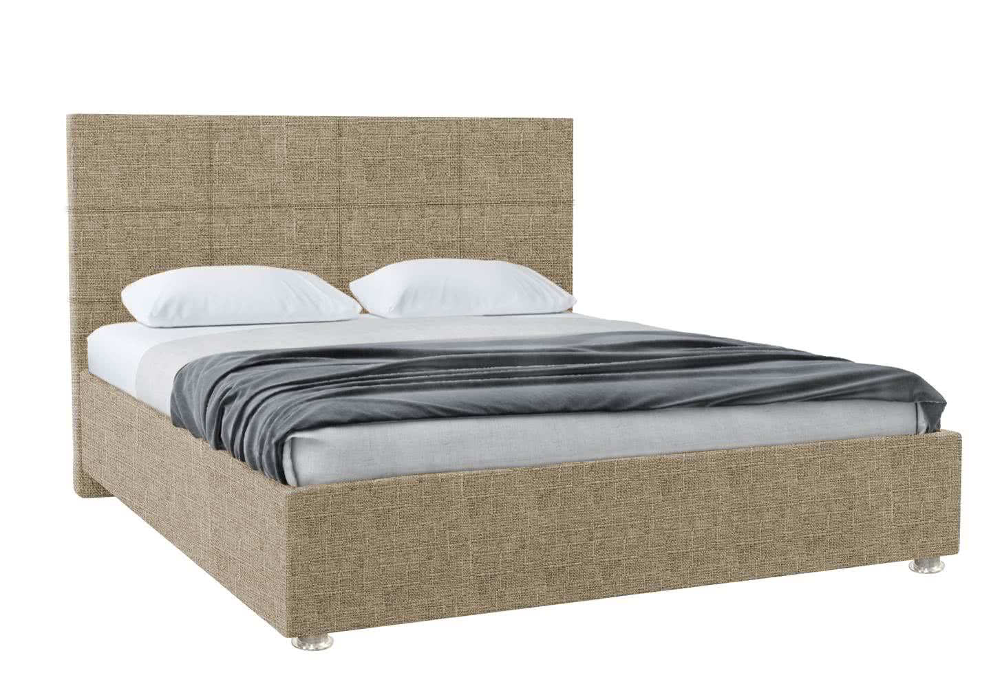Кровать Promtex Атнес 140 х 200 см Mikki sand (рогожка) - распродажа