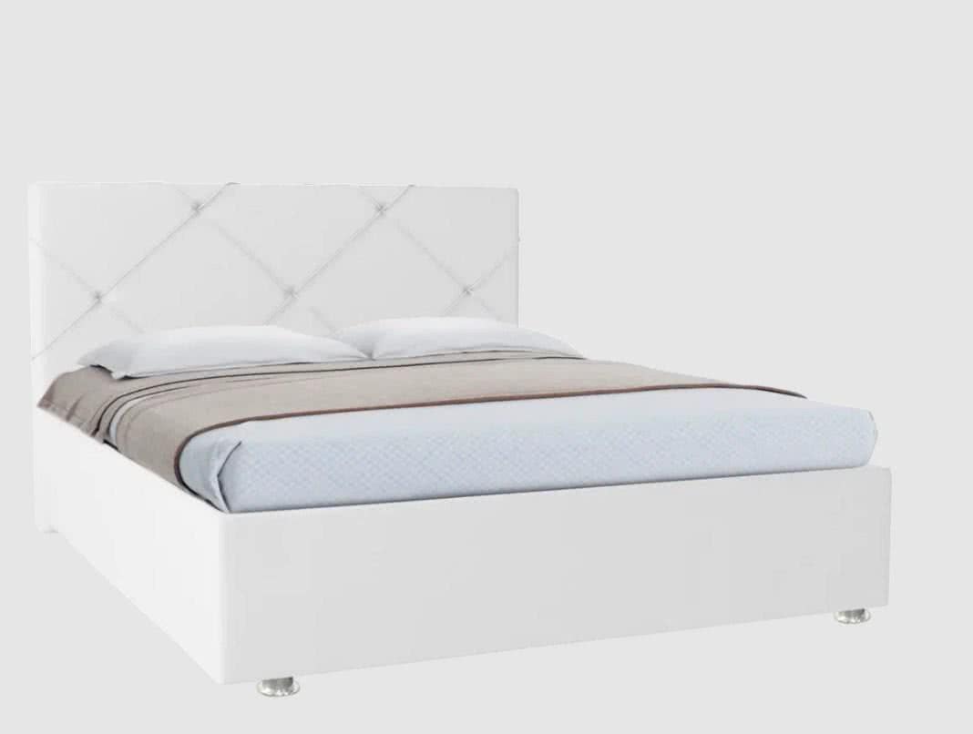 Купить Кровать Promtex Вестли, Liker white (экокожа) 90 х 190 см Liker white (экокожа) недорого в интернет-магазине