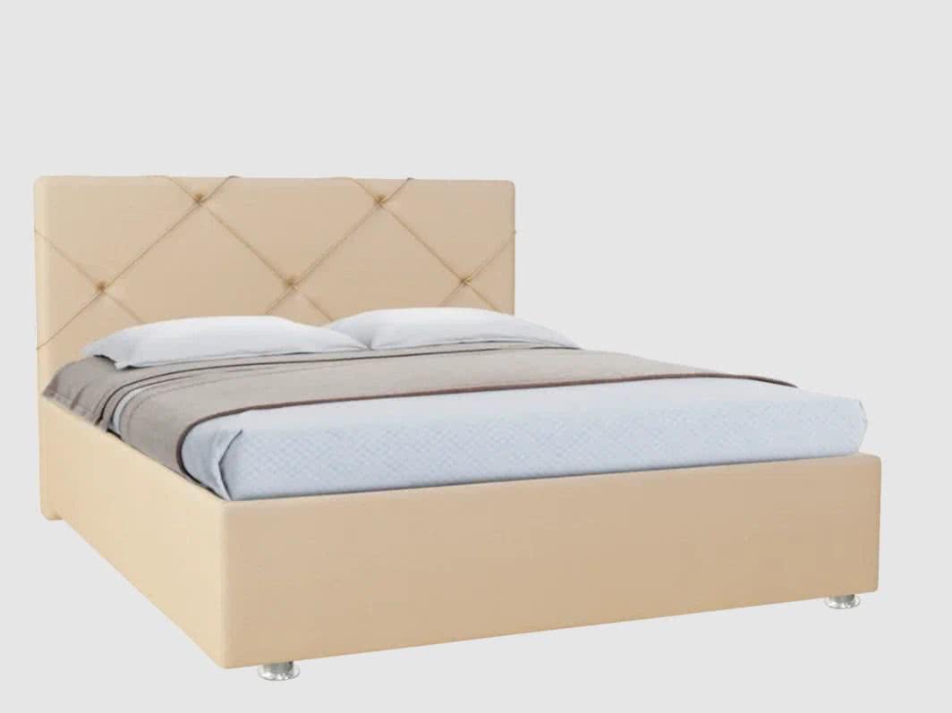 Купить кровать Promtex Кровать Promtex Вестли, Liker beige (экокожа) 160 х 200 см Liker beige (экокожа) дешево на официальном сайте