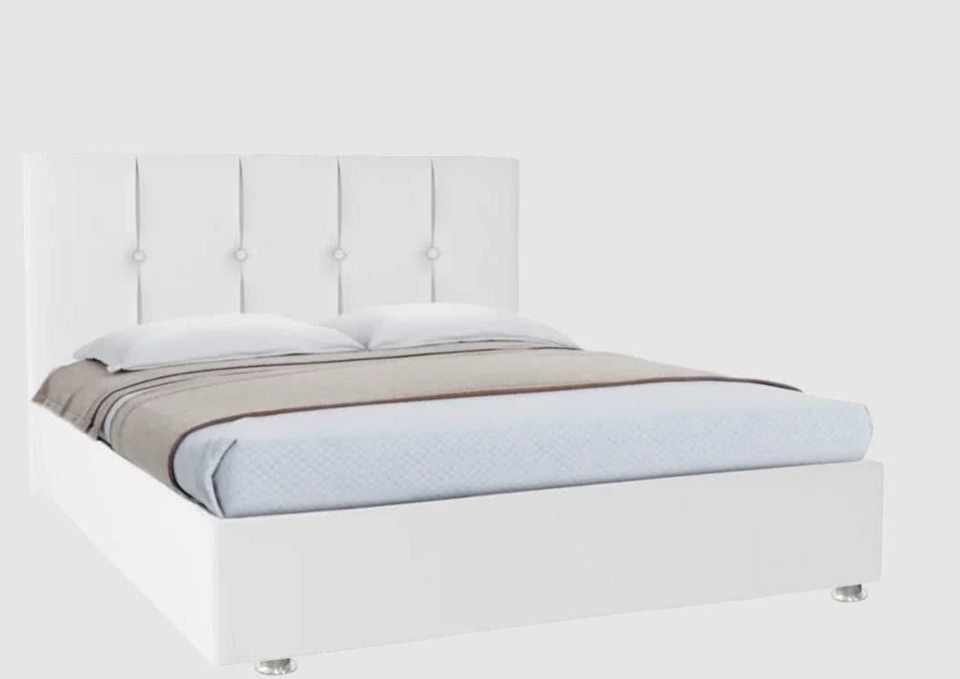 Купить кровать Promtex Кровать Promtex Тавли, Liker white (экокожа) 140 х 190 см Liker white (экокожа) дешево на официальном сайте